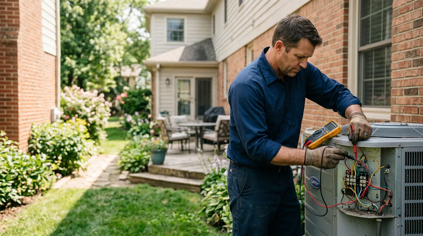HVAC technician working near Verona, IL